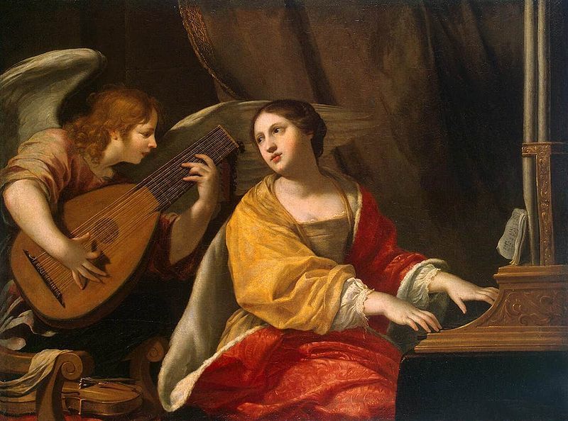 Saint Cecilia and the Angel, Jacques Blanchard