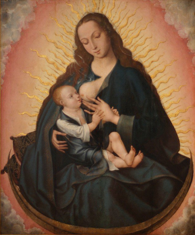 Nursing Madonna by an unknown master from Bruges, 16th c.