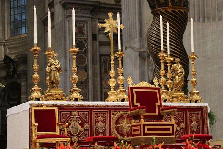 Benedictine Arrangement at Saint Peter's (Photo from the Ratzinger Forum)