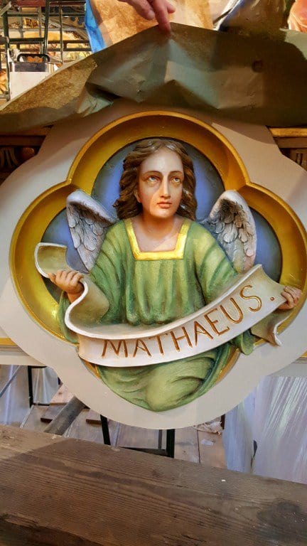 Detail of altar rood, Gospel of Saint Matthew